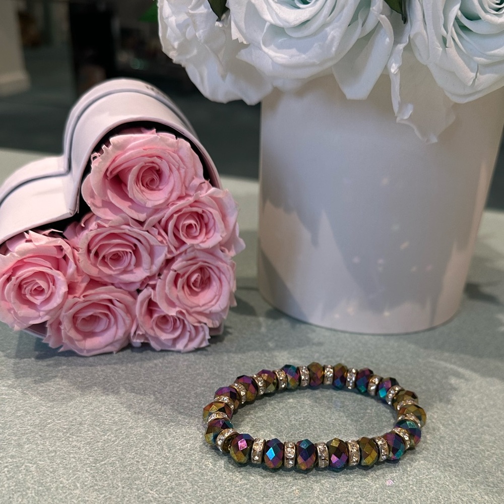 Rainbow Stretch Crystal Bracelet